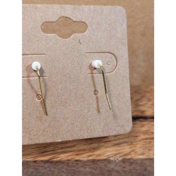 (3 for $15) JoMa Antiqued Gold Cross Dangle Earrings- NEW - Picture 4 of 4